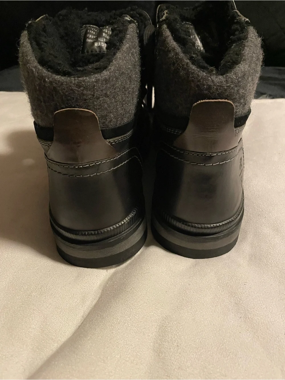 Brand new Real Leather Reserved Footwear New York Men's Black Lace-Up Boots